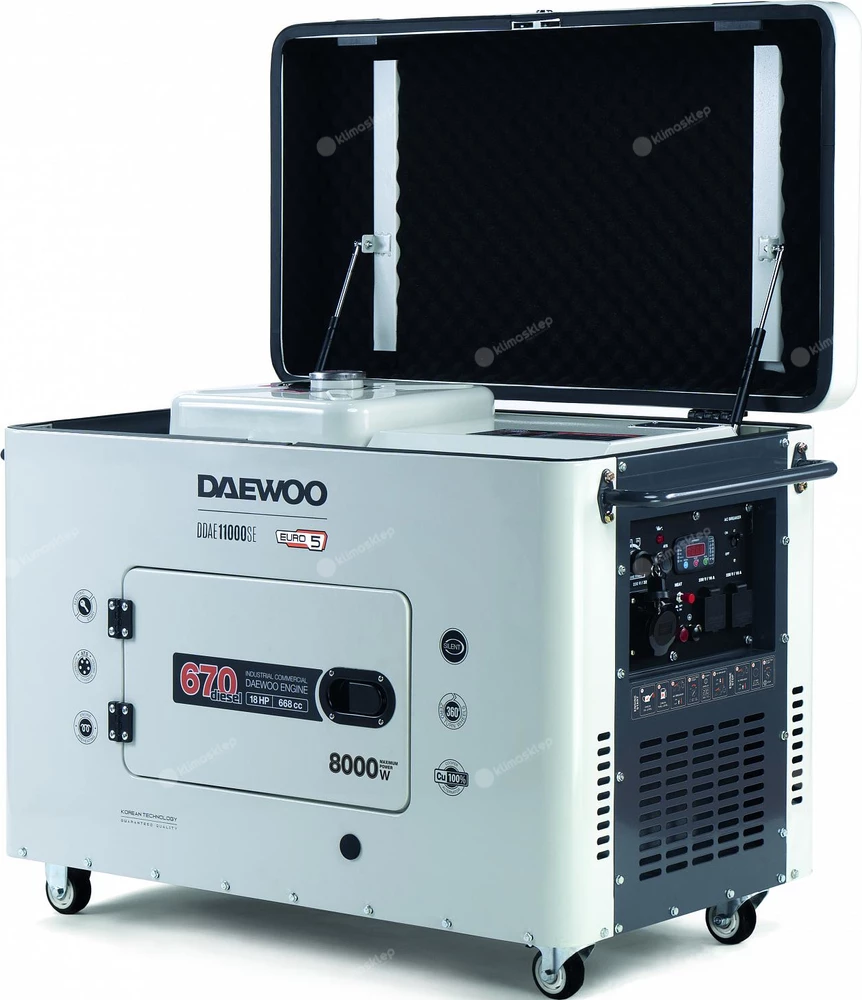Agregat prądotwórczy Daewoo DDAE 11000SE jest mobilny