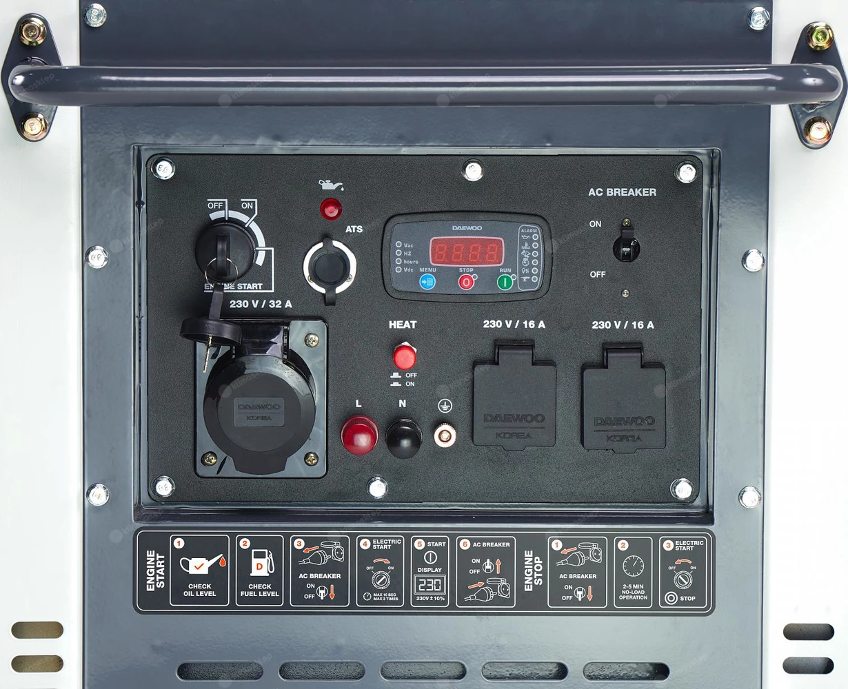 Agregat prądotwórczy Daewoo DDAE 11000SE - panel sterowania