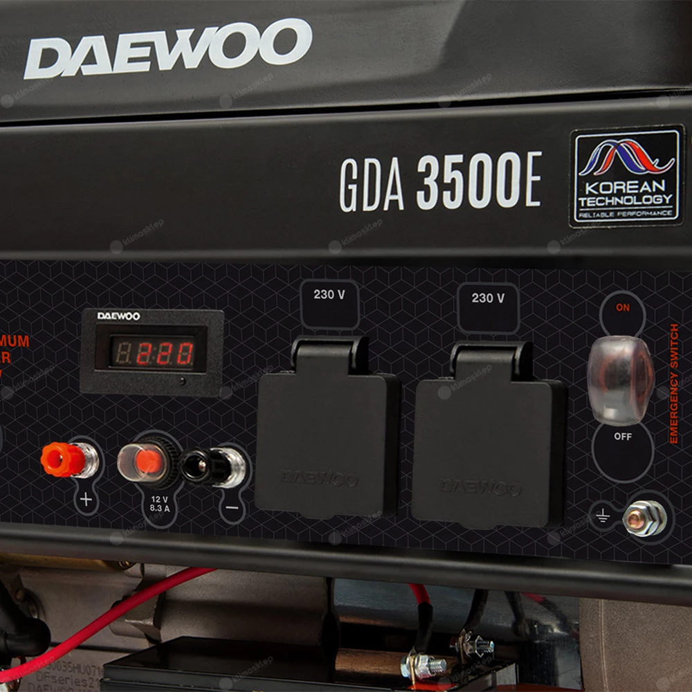 Agregat prądotwórczy Daewoo GDA 3500E - panel sterowania