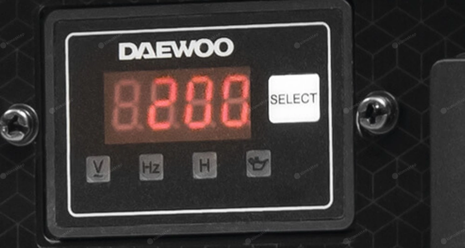 Agregat prądotwórczy Daewoo GDA 7500E - wyświetlacz 3w1