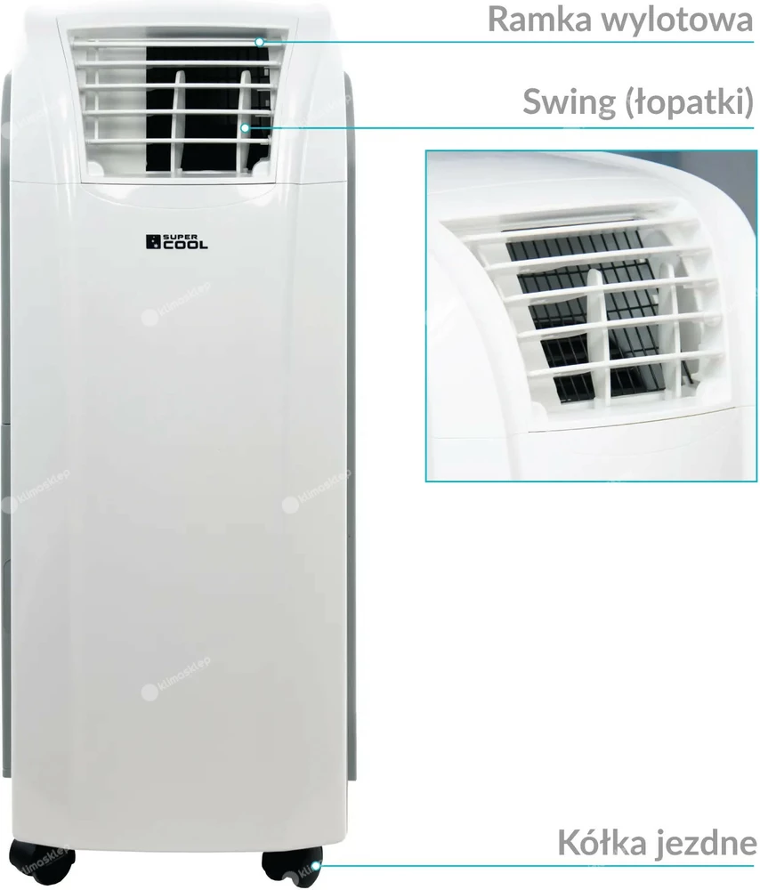 Klimatyzator przenośny Fral SuperCool FSC 14.2 WiFi Gray - ramka wylotu powietrza