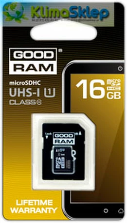Karta pamici microSD Goodram 16GB do kamer samochodowych DOD