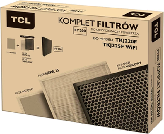 Komplet filtrw z HEPA 13 do oczyszczacza TCL TKJ220F i TKJ225F