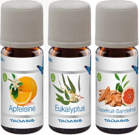 Olejki aromatyczne Venta Taoasis Bio - 3x10ml - pomaracza, eukaliptus, grejpfrut/drzewo sandaowe