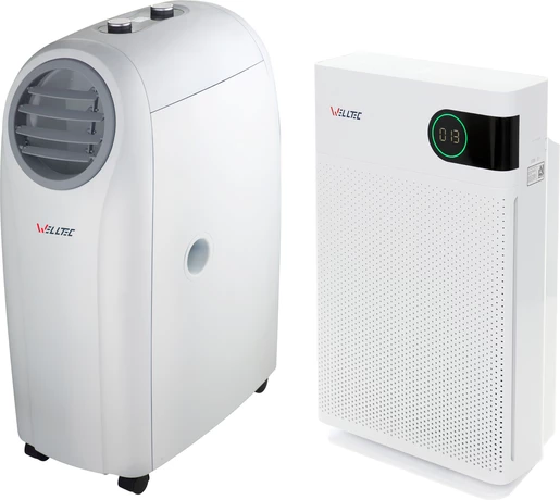 Klimatyzator przenony Welltec ACH1414 + oczyszczacz powietrza Welltec APH450D