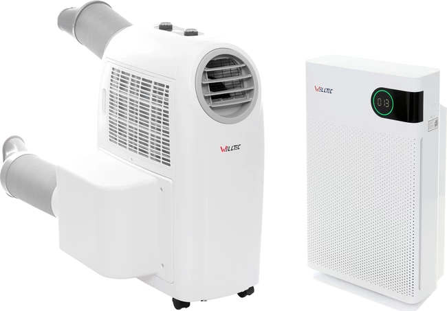 Klimatyzator przenony Welltec ACH1414PRO + oczyszczacz powietrza Welltec APH450D